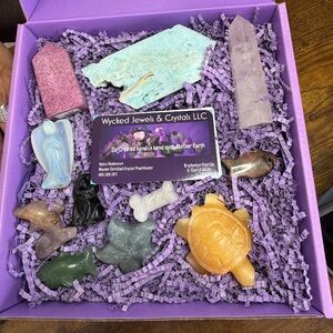 Sea themed Crystal & Gem Gift Set w/ Crystal descriptions